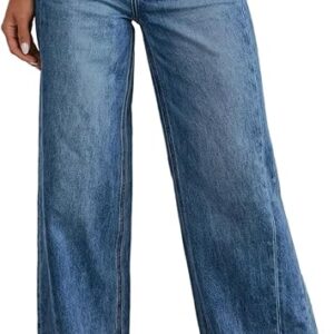 Women's Wide Leg Jeans High Waisted Stretchy 
