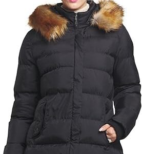 WenVen Women's Winter Thicken Puffer Coat Warm Jacket with Faux Fur Removable Hood